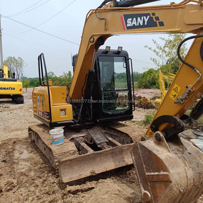 Excavadora usada Sany Sy 75cpro com válvula hidráulica original e 0-2000 horas de trabalho