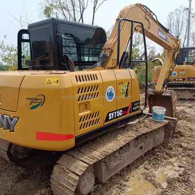 Excavadora usada Sany Sy 75cpro com válvula hidráulica original e 0-2000 horas de trabalho