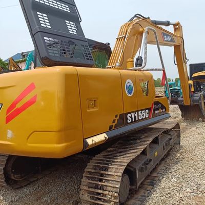 0.55M3 Capacidade de balde Usado Sany SY155C escavadeira para trabalhos de mineração em ótimas condições
