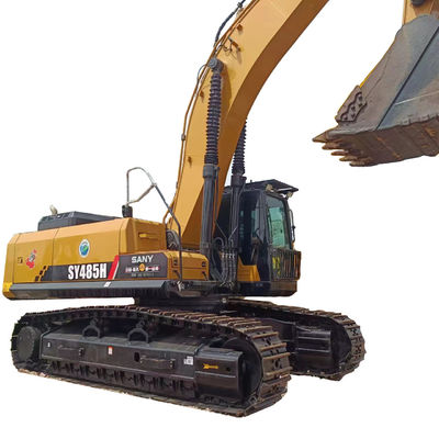 Excavadora SANY SY485H de grande porte com válvula hidráulica original, peso operacional de 48,5 toneladas