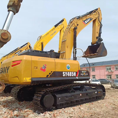 SANY SY485H Excavadora Crawler com capacidade de balde de 2,23m3 e bomba hidráulica original