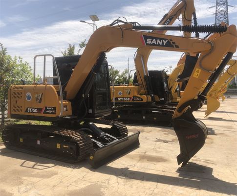 41.1 kw Motor SANY SY75C Pro Excavator Excelente desempenho de trabalho garantido