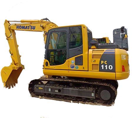 Excavadora original Komatsu PC110 com capacidade de balde de 0,6M3 e peso operacional de 11 toneladas