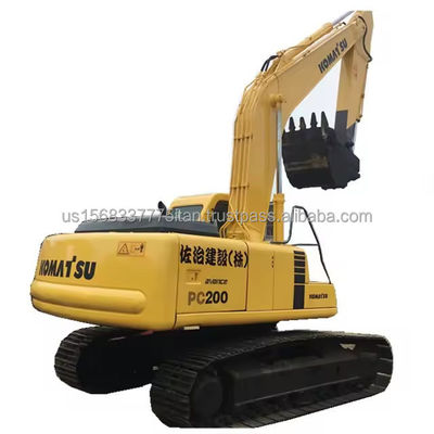 Excavadora usada Komatsu PC200 de 20 toneladas Japão Original Excavadora de rastreador hidráulico Ano de 2016