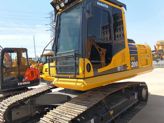 Excavadora usada Komatsu PC200 de 20 toneladas Japão Original Excavadora de rastreador hidráulico Ano de 2016