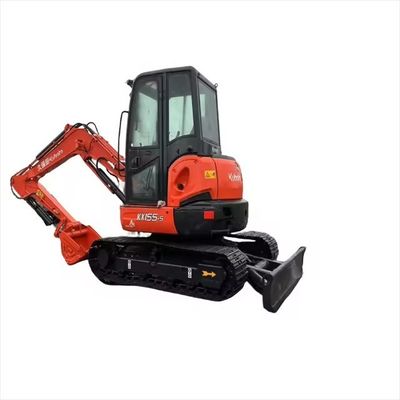 Excavadora Kubota KX165 usada com peso operacional de 5,5 toneladas e válvula hidráulica original