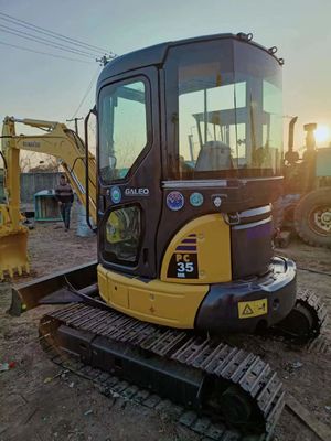 0.2M3 Capacidade de balde Excavadora Mini Komatsu PC35 usada desde 2016 para construção
