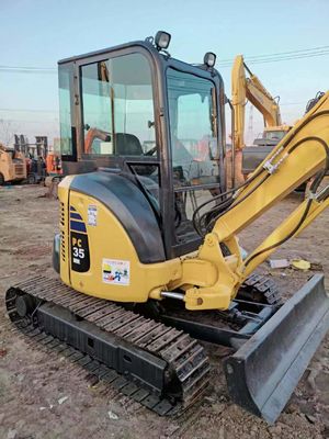 0.2M3 Capacidade de balde Excavadora Mini Komatsu PC35 usada desde 2016 para construção