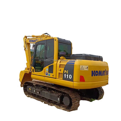 11000 KG Excavadora de rastreador hidráulico Komatsu PC110-8 usada com bomba hidráulica original