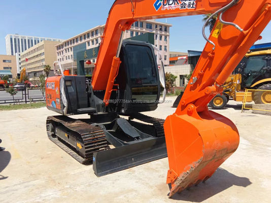 Máquinas de construção Usadas Hitachi ZX70 escavadeira com 98kw de potência e poucas horas de trabalho