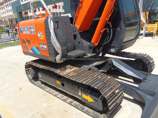 Máquinas de construção Usadas Hitachi ZX70 escavadeira com 98kw de potência e poucas horas de trabalho