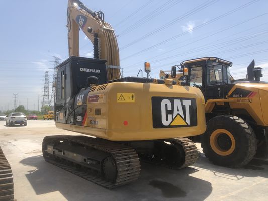 Excavadora usada CAT320 320D2 com capacidade de balde de 1 M3 e 0-2000 horas de trabalho