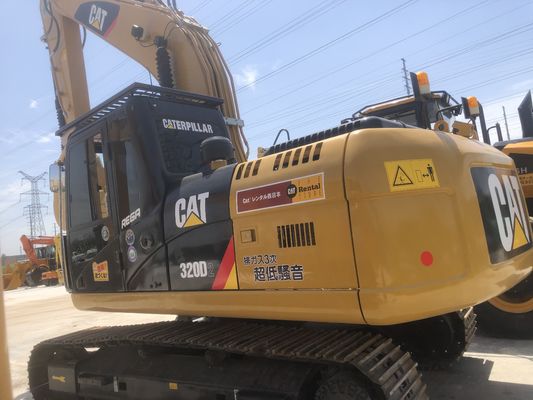 Excavadora usada CAT320 320D2 com capacidade de balde de 1 M3 e 0-2000 horas de trabalho